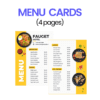 3 Restaurant Menu Card