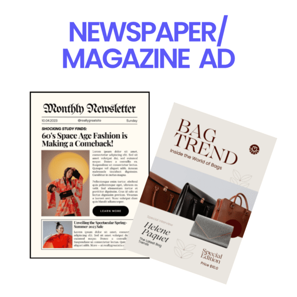 Newspaper Ad Magazine/Newspaper Ad